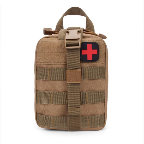 Підсумок-аптечка  IFAK (Standard) Tear-Off КОЙОТ (пісочний) швидкоскид MOLLE OXFORD/Нейлон 20x15x10 см